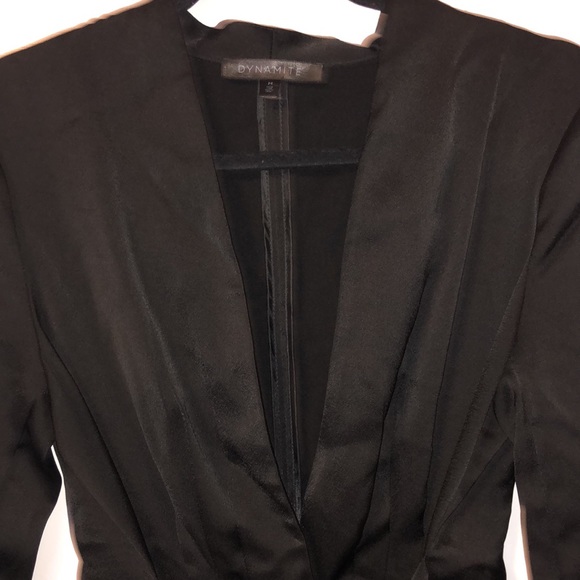 Dynamite black blazer with tie on the waist - Picture 3 of 4